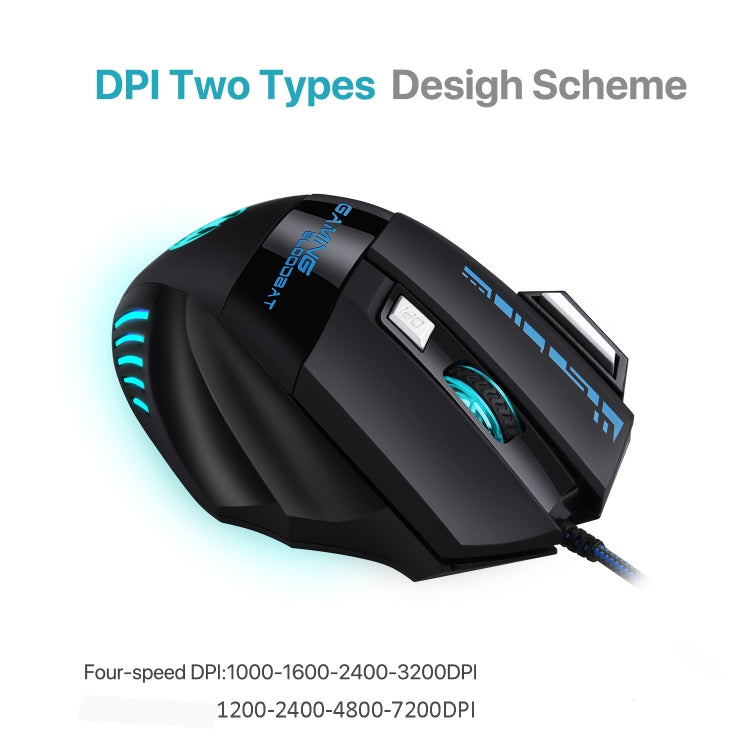 GAMING BLOODBAT GM02 7鍵USB有線光電遊戲鼠標 發光呼吸燈鼠標