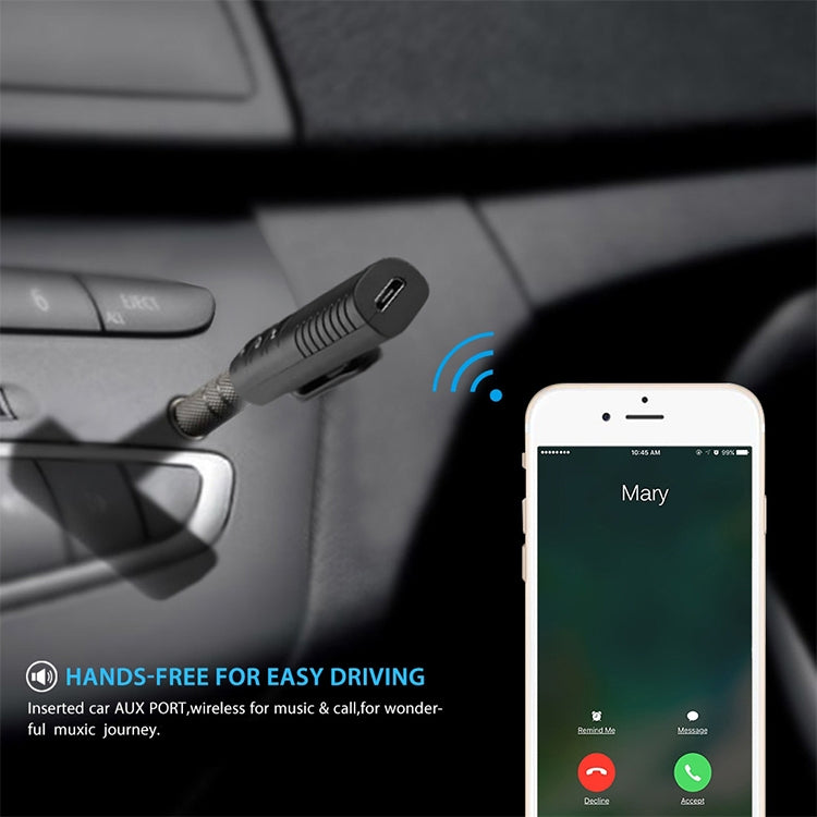 3.5mm 領夾藍牙音頻接收器帶金屬轉接頭