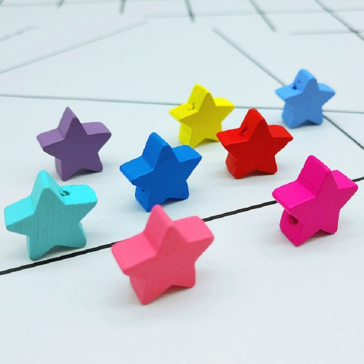 100顆/包 兒童手工DIY益智彩色五角星串珠飾品配件