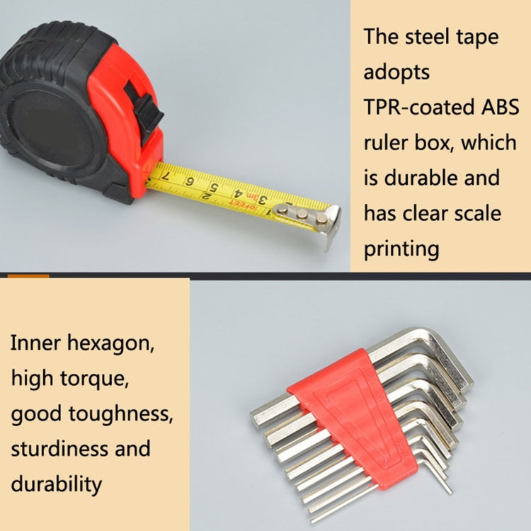 39件套 9639 碳鋼汽修工具套裝 家用五金組合工具箱