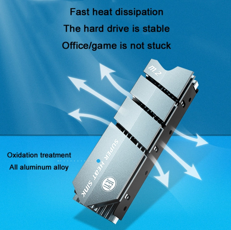 佳翼 酷冷灰魚 M.2 無軸承硬盤散熱器 適用於NVME/Ngff