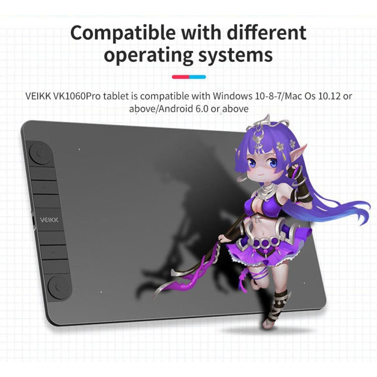 VEIKK VK1060PRO 數位板 手繪板 电子繪畫板可連手機