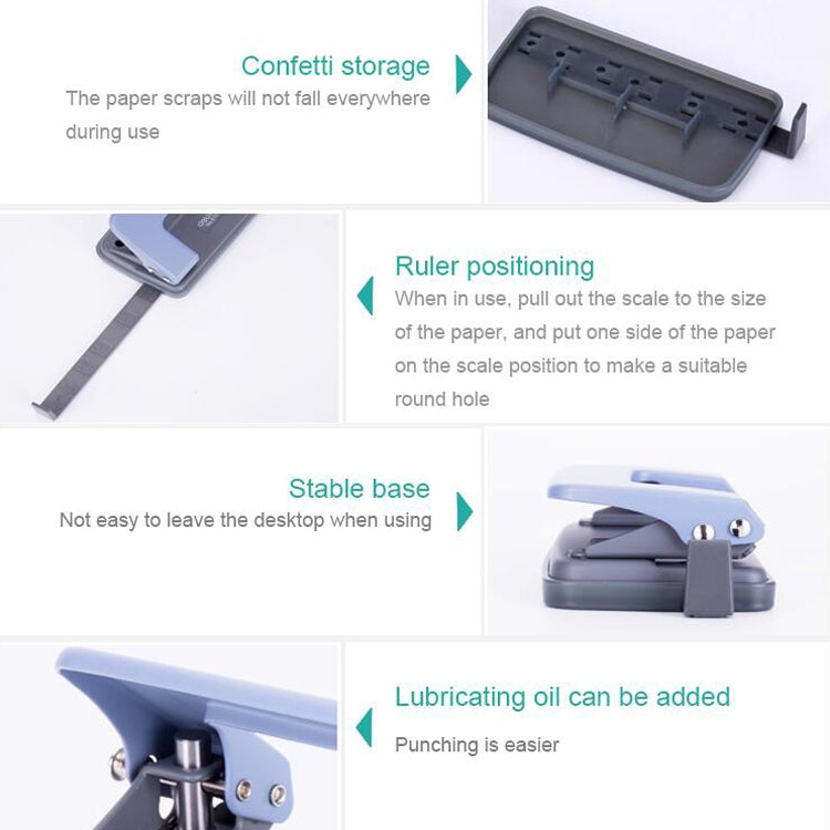 得力 0101 辦公用品打孔機  二孔打洞器，顏色隨機發貨