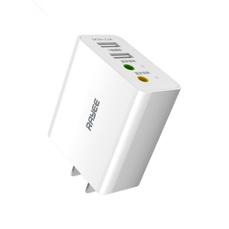 RAEYY D80 藍牙適配器 音頻接收器 支持2.1A雙USB快充，美規