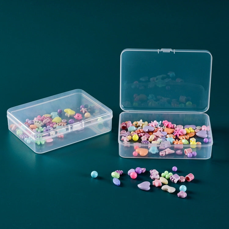 10個賣 長方形PP塑料盒子 透明包裝盒 帶蓋零件五金工具收納盒