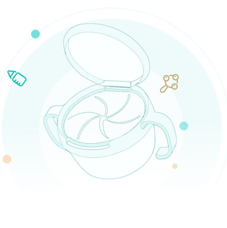 嬰兒零食碗360旋轉安全擋片防撒餐具