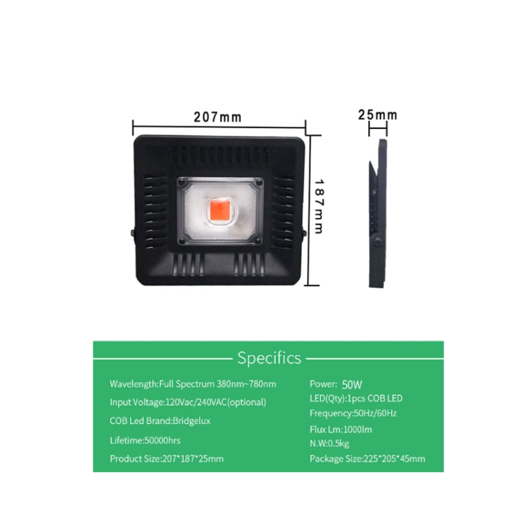 超薄LED植物燈 全光譜COB生長燈 蔬菜瓜果花卉大棚補光燈 帶插頭