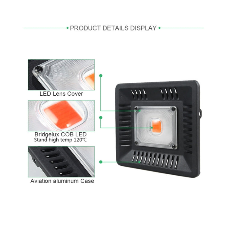 超薄LED植物燈 全光譜COB生長燈 蔬菜瓜果花卉大棚補光燈 帶插頭