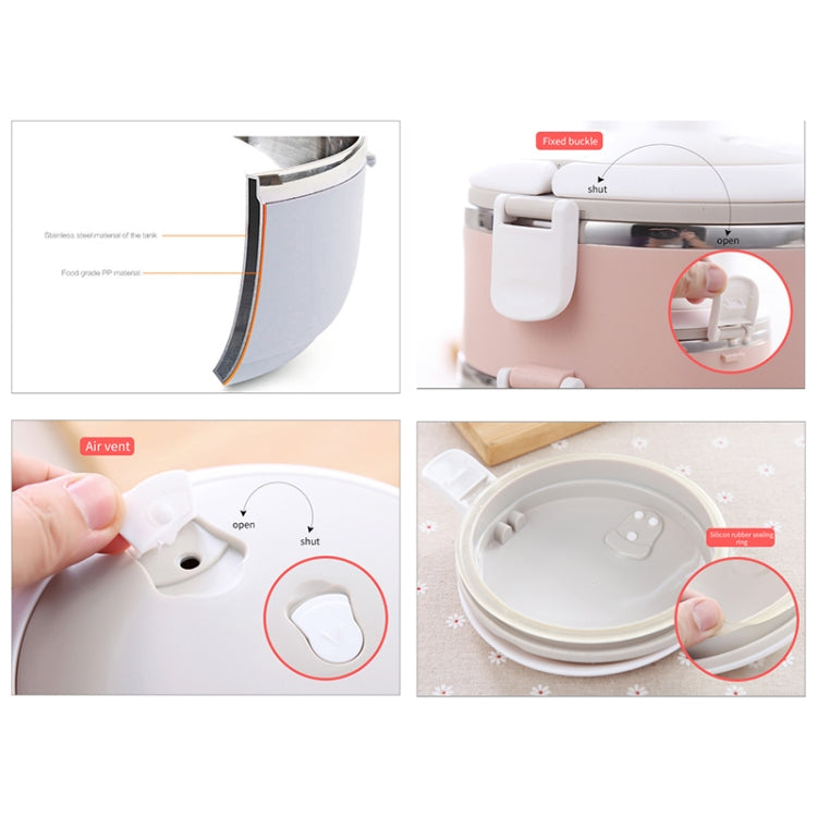 漸變色午餐盒 便當盒 不銹鋼便攜式飯盒