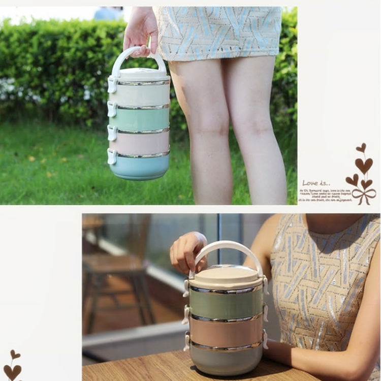 漸變色午餐盒 便當盒 不銹鋼便攜式飯盒