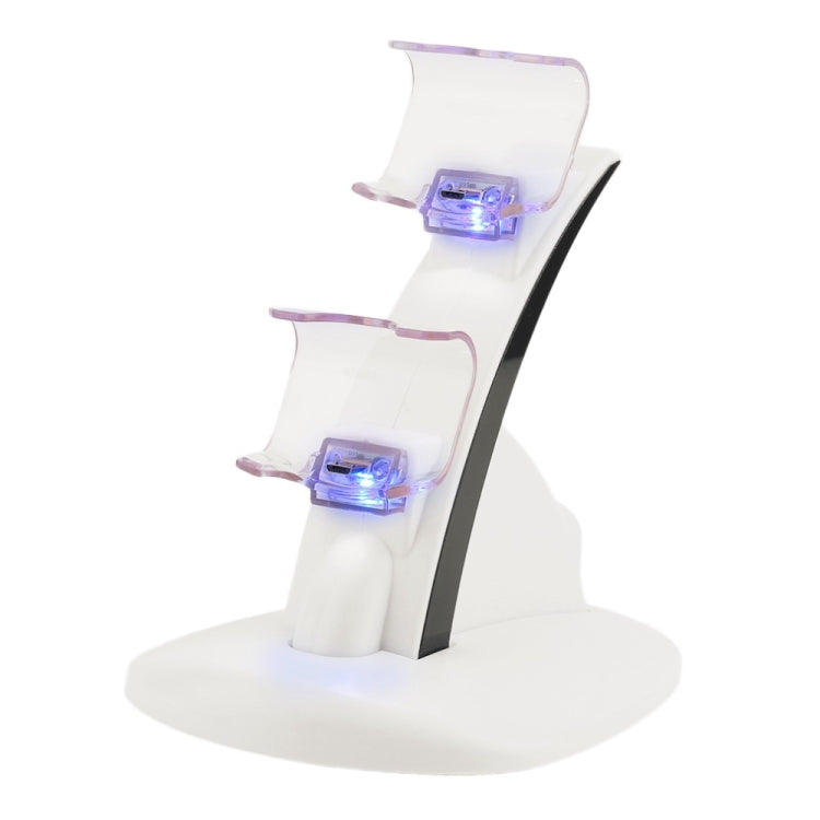 IPLAY LED微型雙控制器充電器2 LED微型USB手柄快速充電基座站式充電器，用於PS4控制器