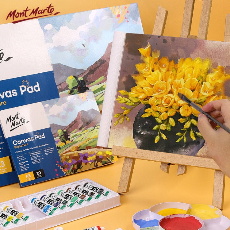 10張/包 油丙烯畫帆布墊紙書 畫布帆布紙