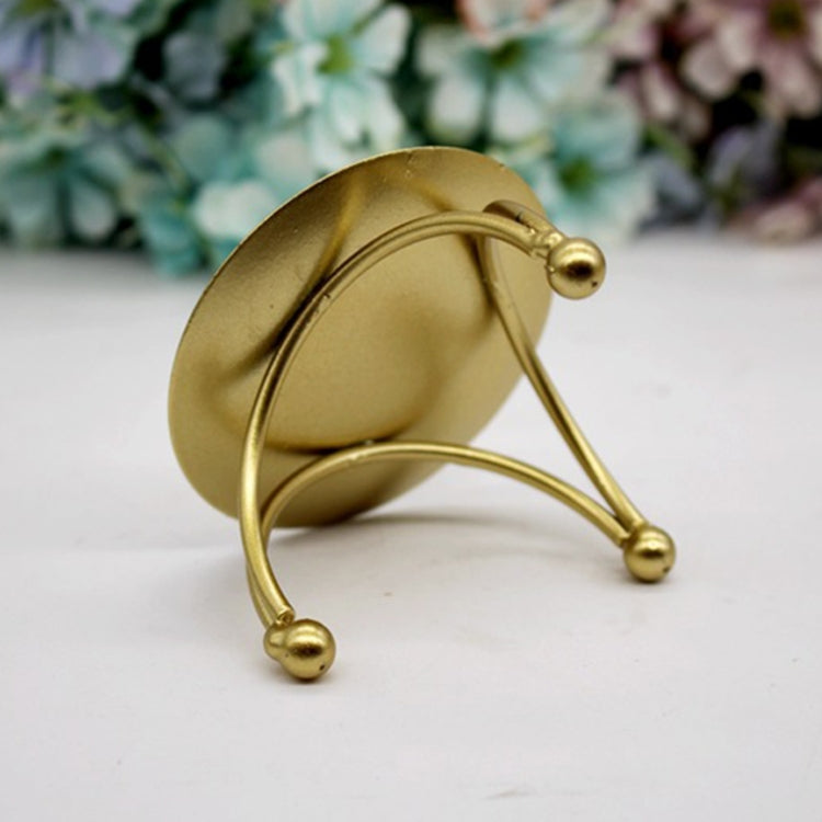 幾何立體圓形鐵藝燭台 桌面擺件