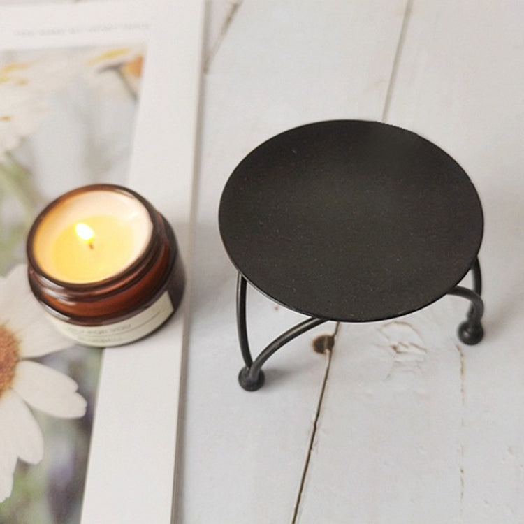 幾何立體圓形鐵藝燭台 桌面擺件