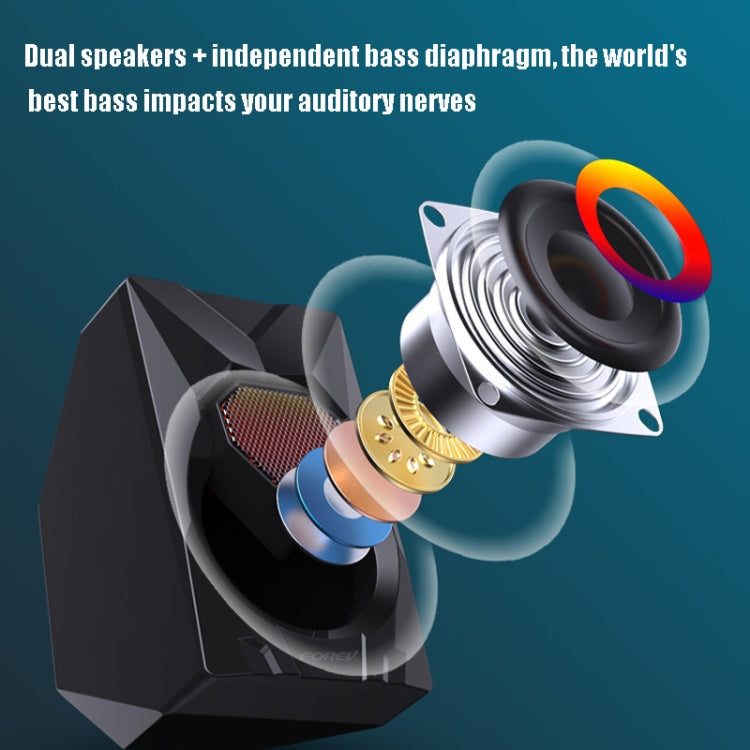 FOREV FV-209  一對裝 數碼迷你音箱多媒體炫彩燈低音炮小音響