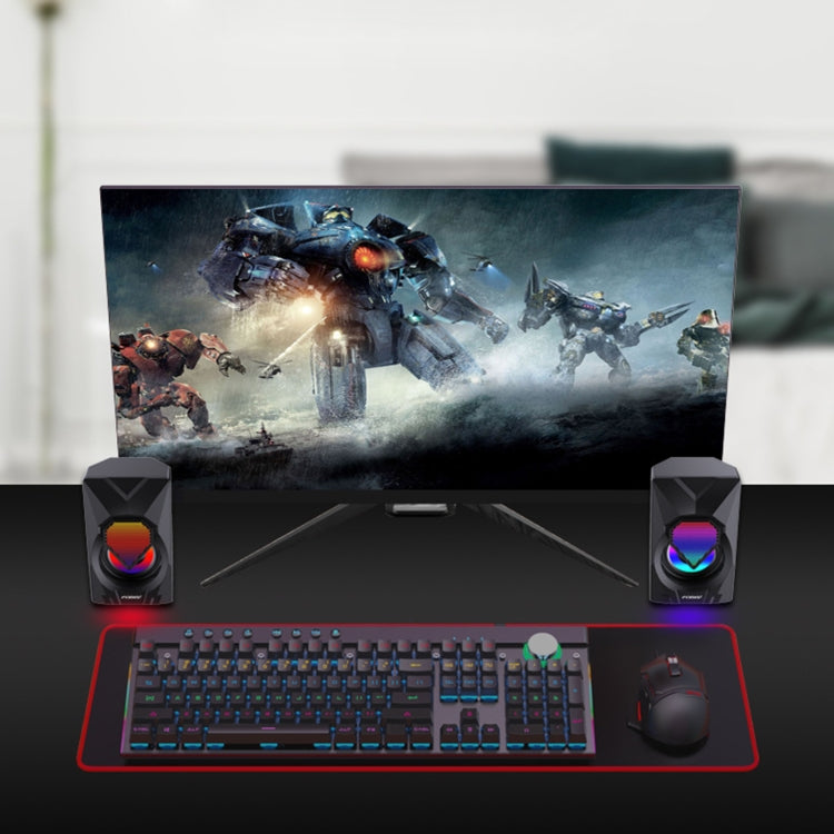 FOREV FV-209  一對裝 數碼迷你音箱多媒體炫彩燈低音炮小音響