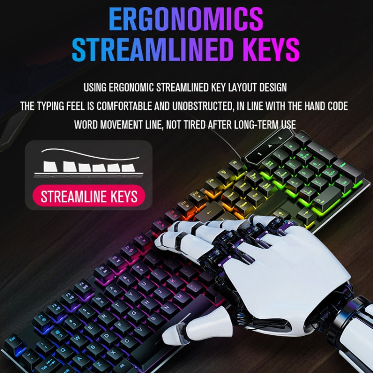 LD-126 4合1 發光鍵盤+鼠標+耳機+鼠標墊套裝