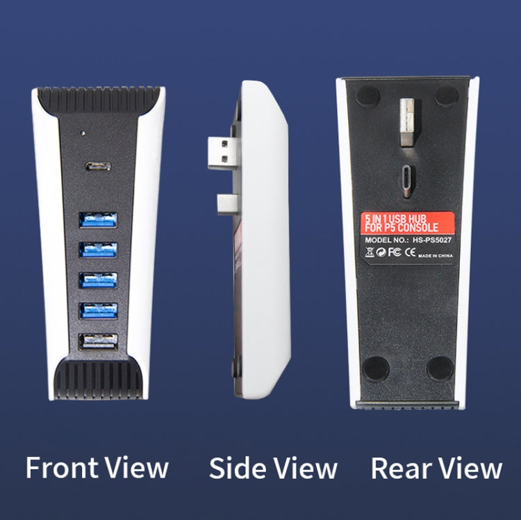 一拖五多口集線分配器USB轉換器適用於PS5