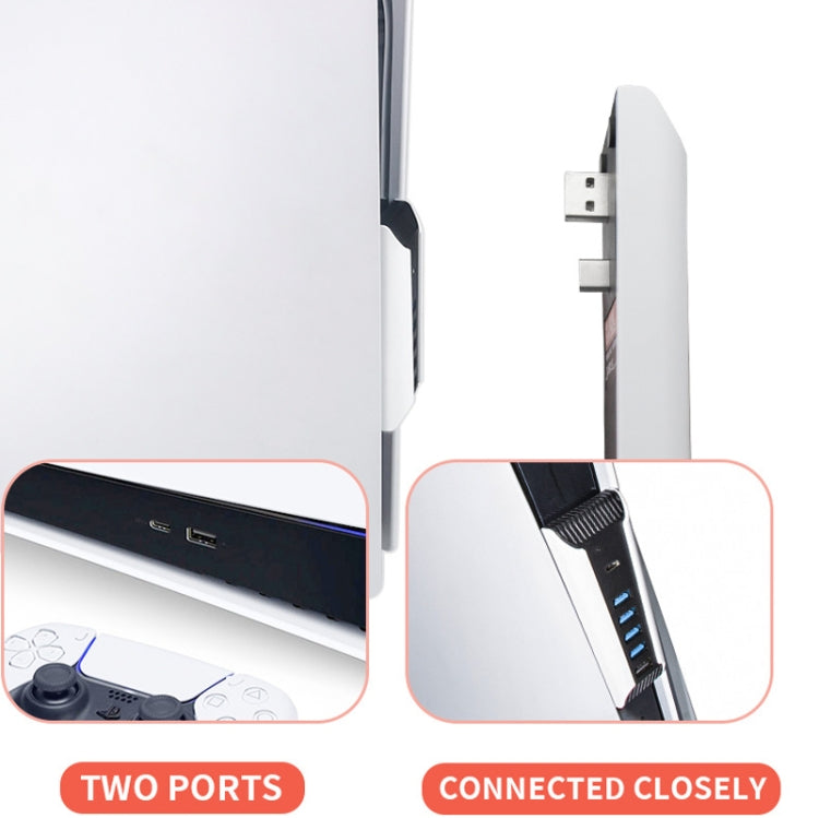 一拖五多口集線分配器USB轉換器適用於PS5