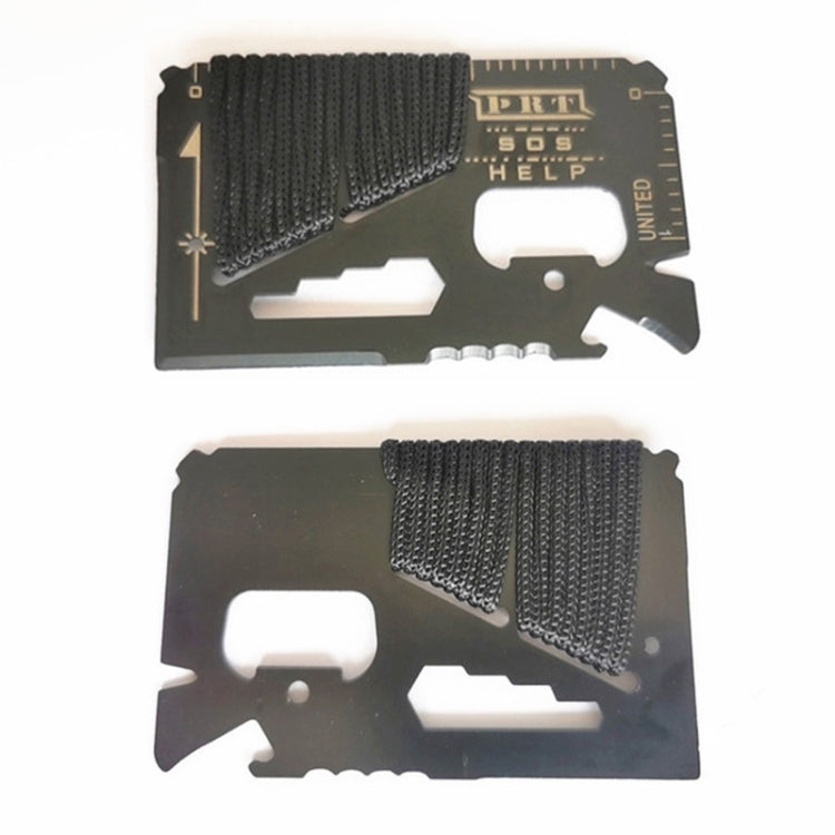 14合一 不銹鋼多功能戶外生存綁繩工具卡