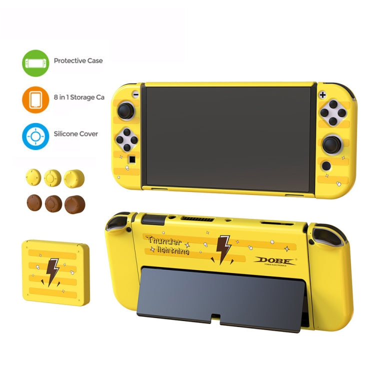 DOBE TNS-1192 主機手柄保護殼+卡盒+搖桿帽套裝 適用於Switch OLED