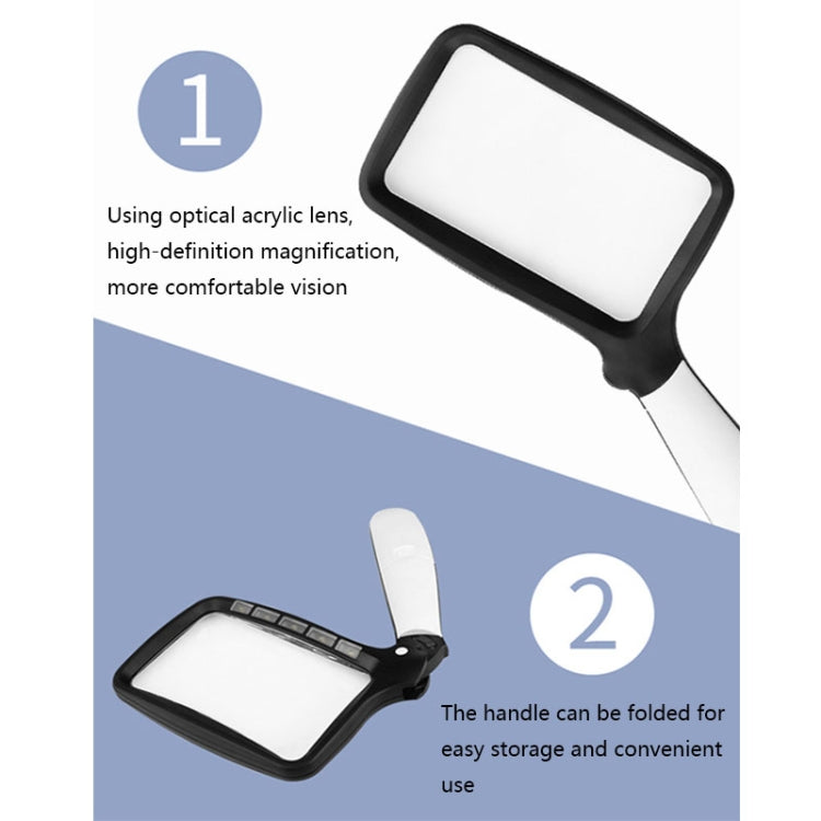 10863 3倍LED燈摺疊式手持放大鏡