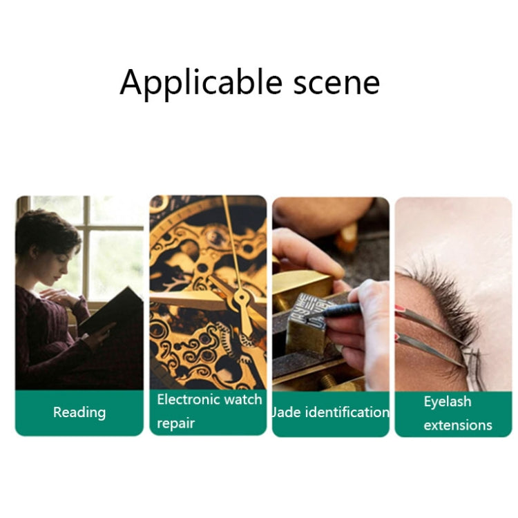 11537DC 1.5倍/2.5倍/3.5倍/5倍充電式LED燈眼鏡式放大鏡