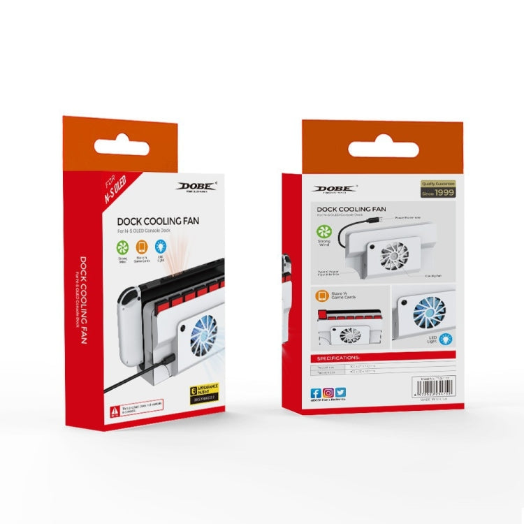 DOBE 主機底座散熱風扇帶收納卡槽適用於Switch OLED