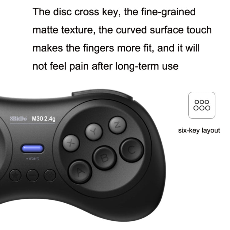 八位堂 M30 MD mini版 2.4G無線遊戲手柄適用於Switch
