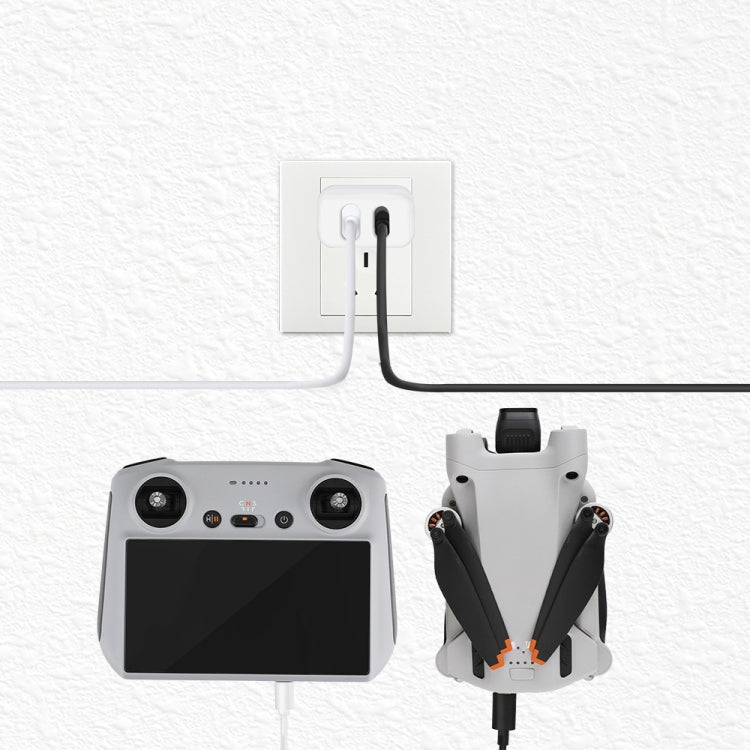 RCSTQ  無人機30W雙口氮化鎵充電器適用於大疆Mini 2/Mini 3 Pro