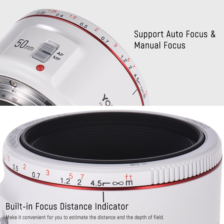 永諾 YN50mm F1.8 II 定焦鏡頭全畫幅自動對焦 適用於佳能單反相機