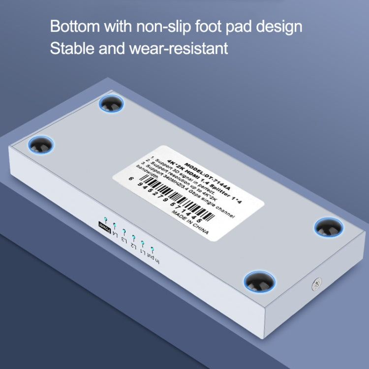 帝特 DT-7144A HDMI 2.0一進四齣4K x 2K高清視頻分配器，國標