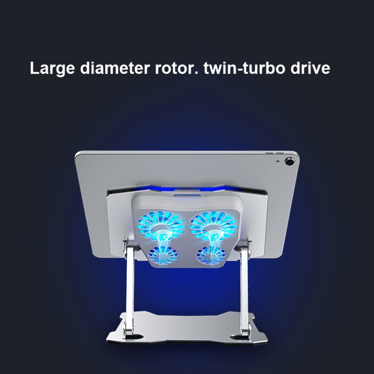 X16 平板電腦支架鋁合金平板散熱器帶4風扇