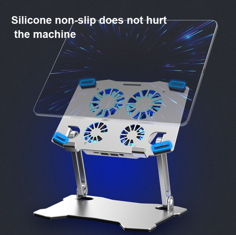 X16 平板電腦支架鋁合金平板散熱器帶4風扇