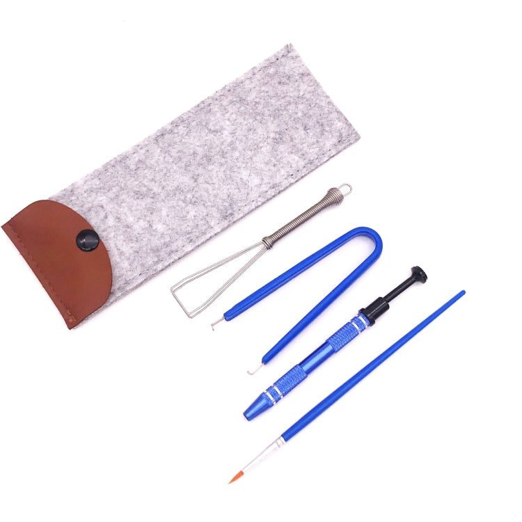 4合1机械鍵盤鍵帽取鍵器 開關試軸鋼絲 清潔套裝