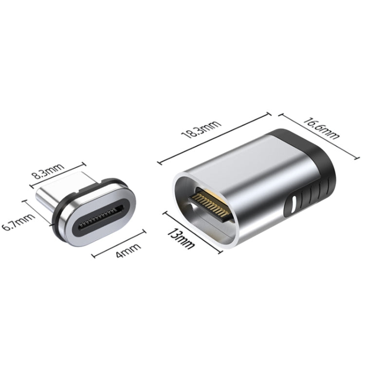 TZ28 PD 100W 24Pin 快充數據視頻傳輸Type-C / USB-C 磁吸轉接頭