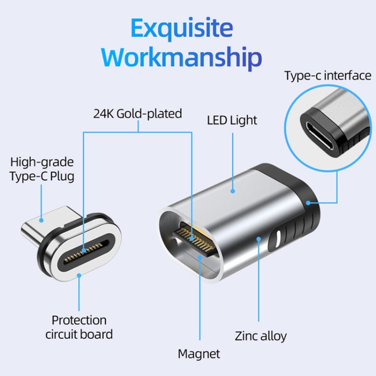 TZ28 PD 100W 24Pin 快充數據視頻傳輸Type-C / USB-C 磁吸轉接頭