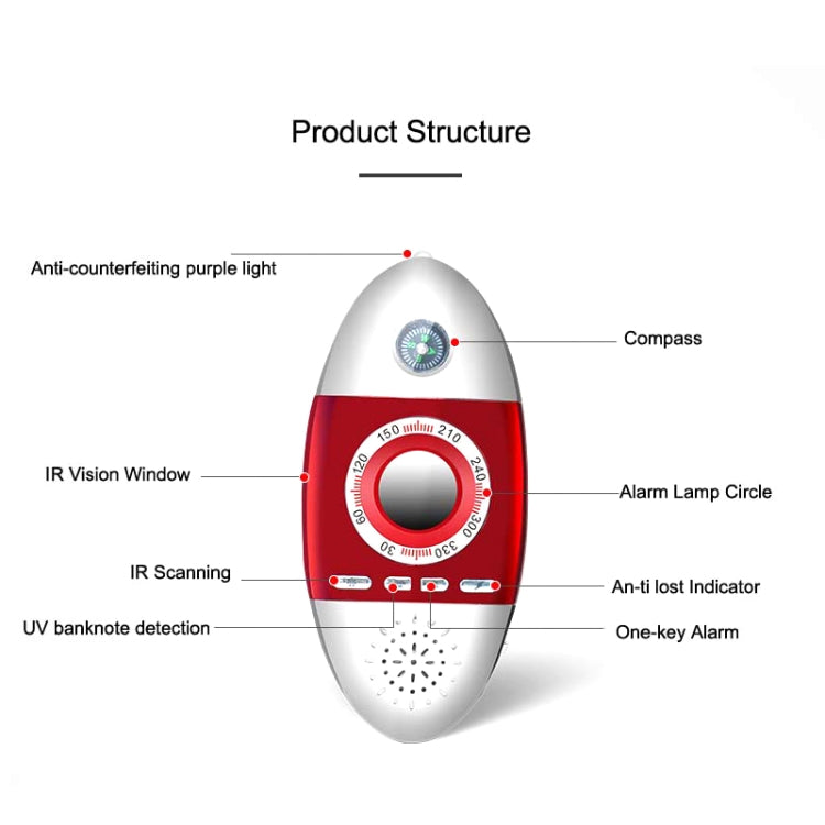 K200 酒店防偷拍器多功能紅外攝像頭檢測儀 顏色隨機發貨