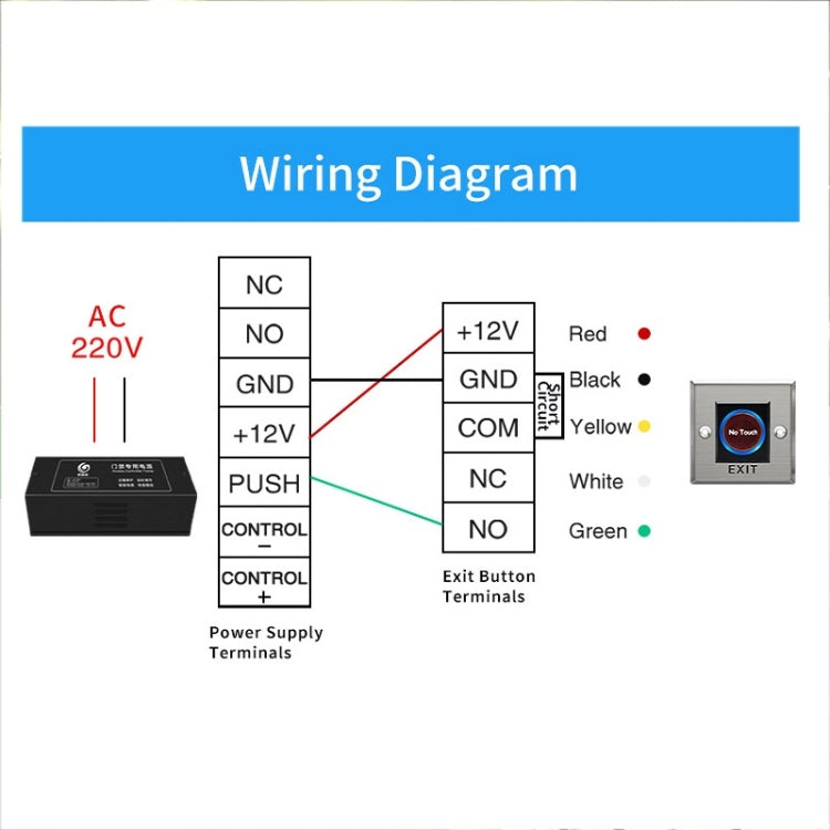紅外感應免接觸門禁開門按鈕