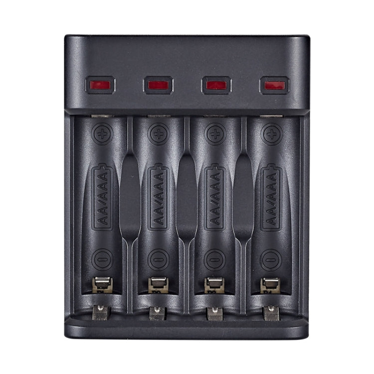 BMAX BH-804U 1.2V AA/AAA充電電池獨立4槽USB充電器, 4 Slot Micro USB(Black)