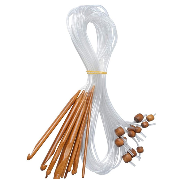 1套一賣 毛衣針碳化漂白地毯加長鈎針帶珠，總長：1.2米