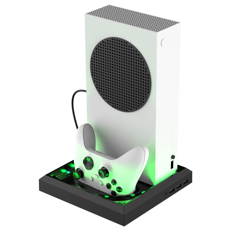 適用於 XBOX SERIES X/S 手柄主機散熱風扇RGB七彩色發光底座