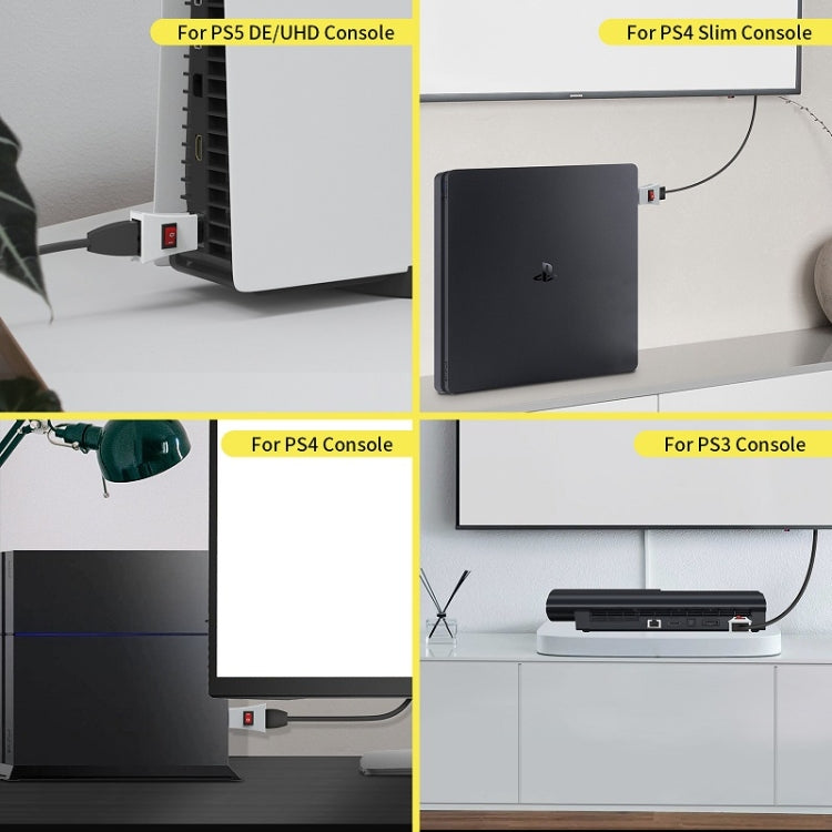 JYS PS5主機電源開關斷電保護裝置 適用於PS5/PS4 Slim/PS3/Xbox SeriesX