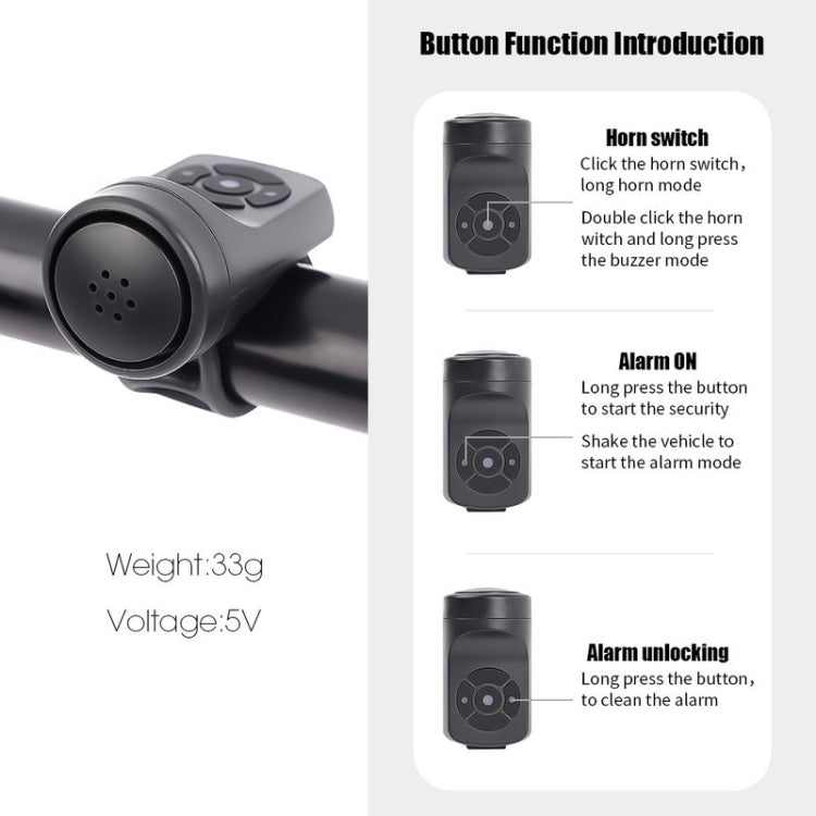 120分貝自行車充電喇叭4模式超響山地車電鈴鐺騎行裝備配件