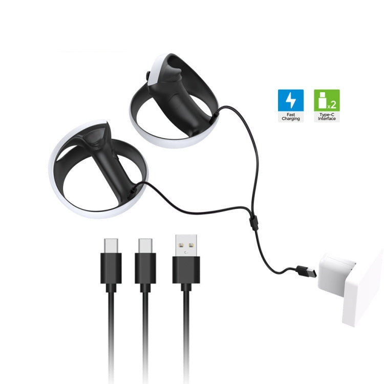 適用於PS5 VR2/Switch/PS5手柄DOBE Type-C一出二充電線