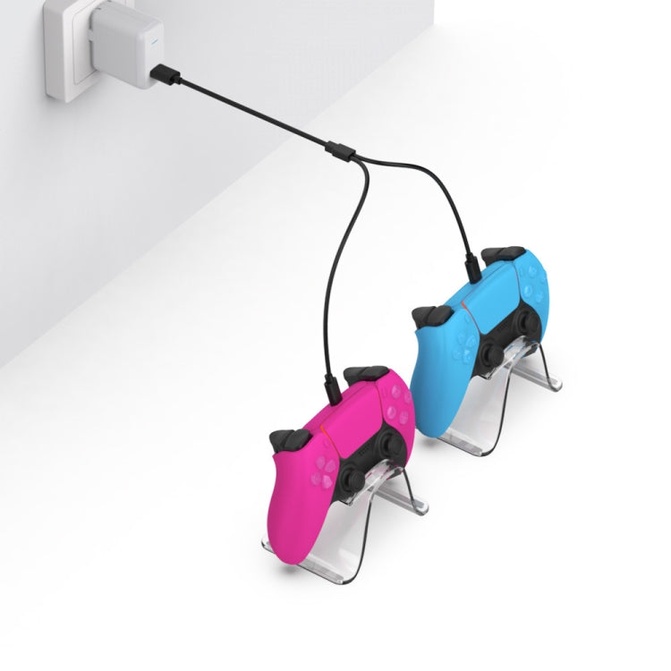 適用於PS5 VR2/Switch/PS5手柄DOBE Type-C一出二充電線