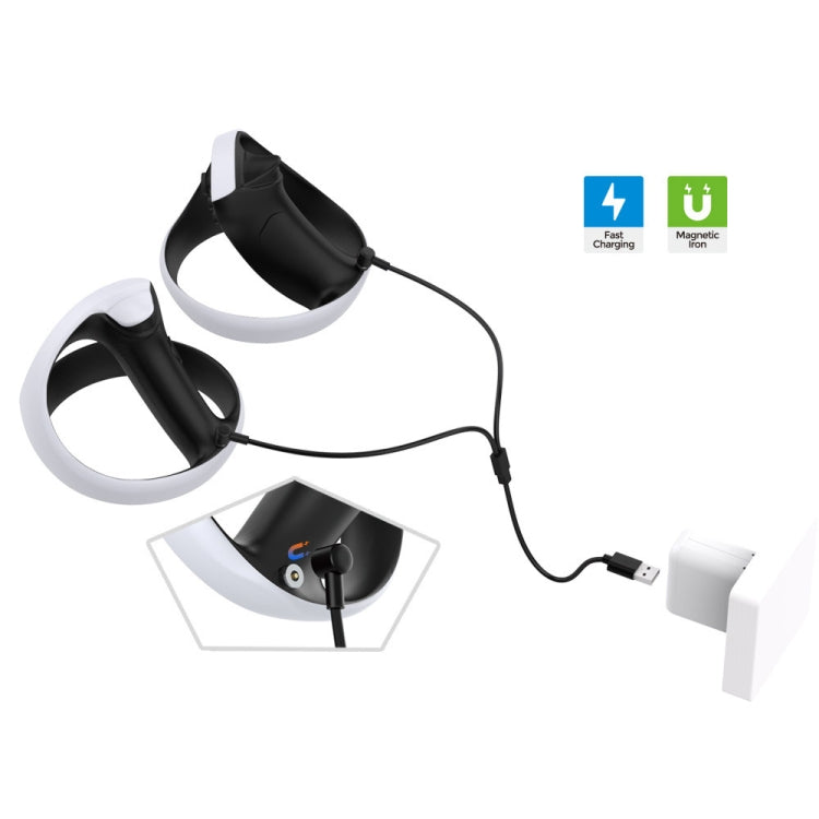 適用於PS5 VR2/Switch/PS5手柄DOBE 一出二磁吸充電線type-c充電線