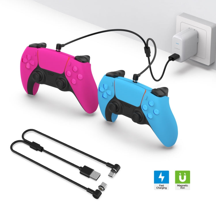 適用於PS5 VR2/Switch/PS5手柄DOBE 一出二磁吸充電線type-c充電線