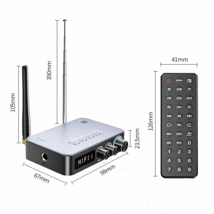 M9 Pro 5.1藍牙接收器發射器FM收音機4合1NFC音頻適配器