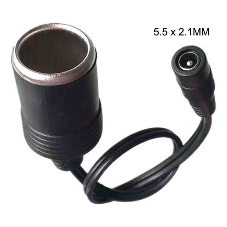 DC 5.5 x 2.1 mm 插頭轉點煙器母座 帶DC電源線, DC 5.5 x 2.1mm Plug